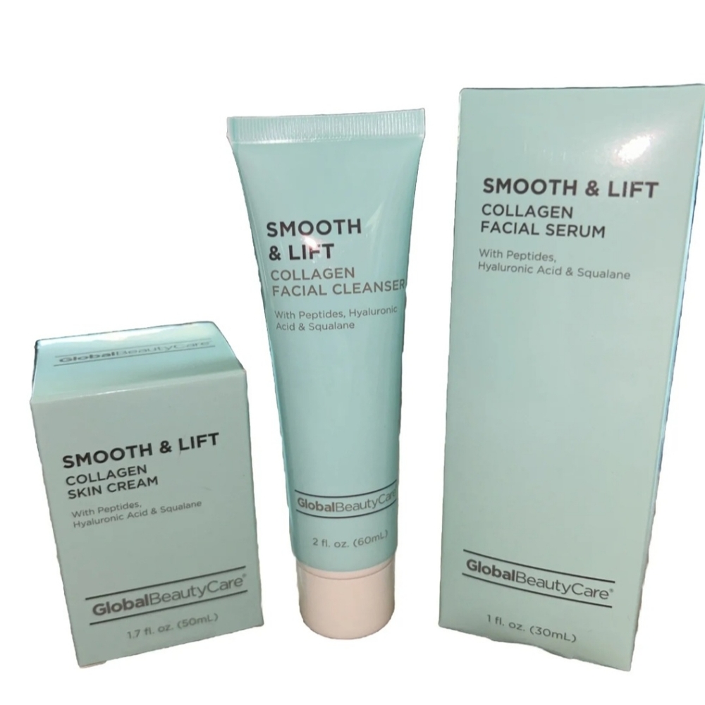 🆕️Smooth & Lift Collagen Facial Cleanser, Collagen Skin Cream, & Facial Serum.